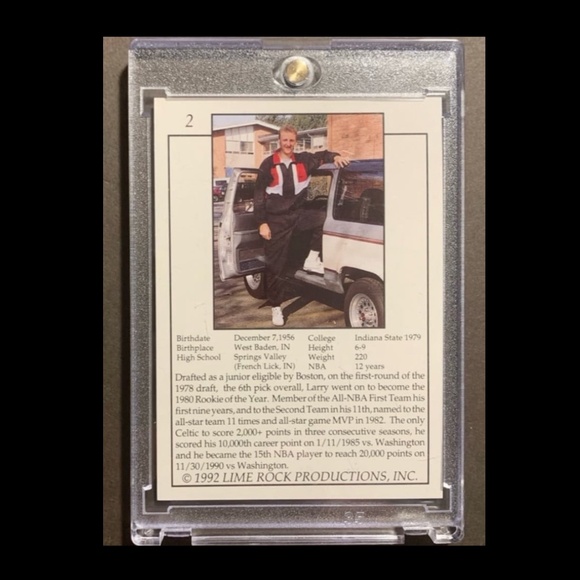 ☘️Vintage 1992 Larry Larry Bird Hologram basketball card - Boston Celtics NBA - Picture 3 of 3